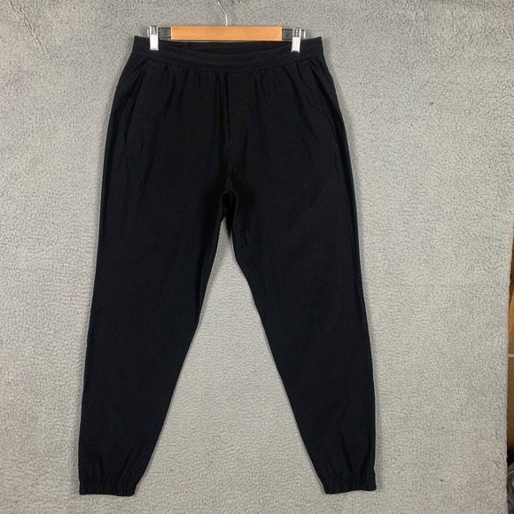 Lululemon Surge Jogger Men's Large L Black Ankle Zip Stretch Lightweight Running - Picture 1 of 15